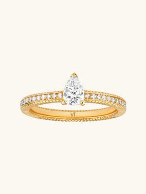 BAGUE BRILLANTE POIRE 0,3CT