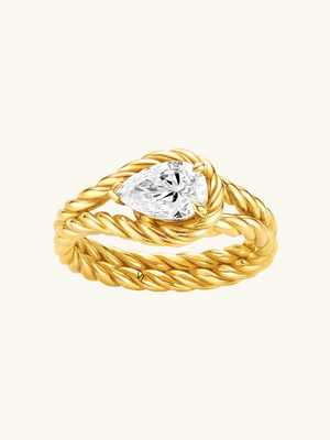 BAGUE NOEUD D'AMOUR POIRE 1,01CTS