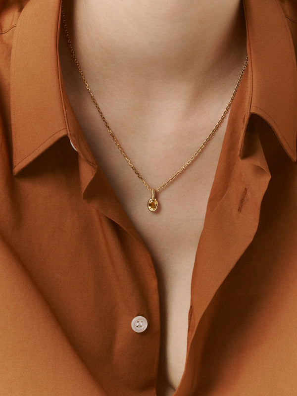 Citrine charm - november