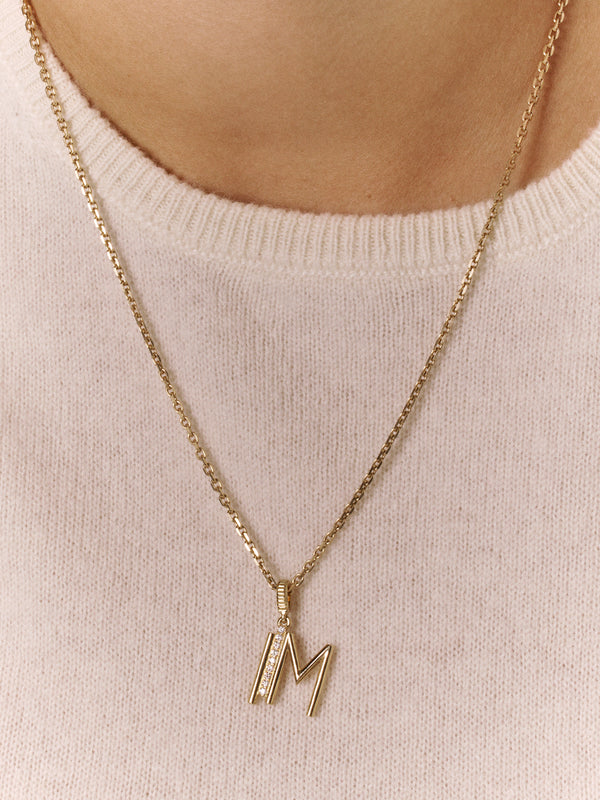 Cobblestone Alpha-Edge Letter M