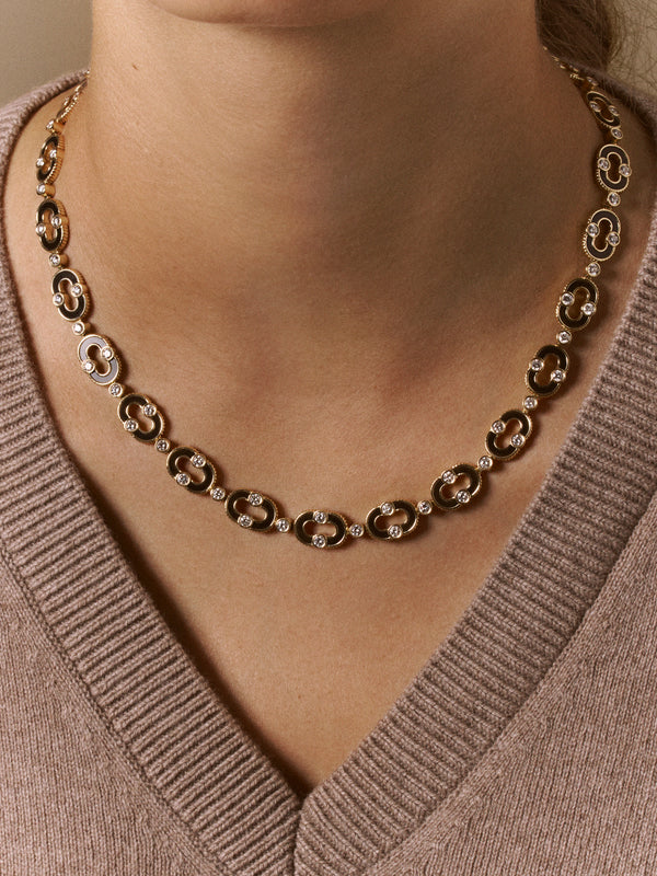 COLLIER MAGNETIC ENCHAÎNÉE ONYX