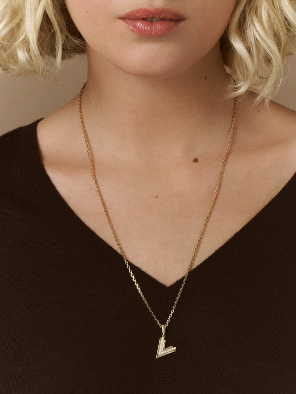 LETTRE ALPHA-EDGE PAVÉE V