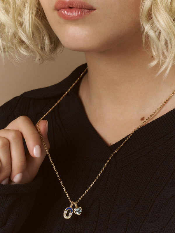 CHARM COEUR AIGUE-MARINE