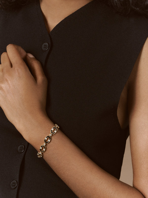 BRACELET MAGNETIC ENCHAÎNÉE ONYX