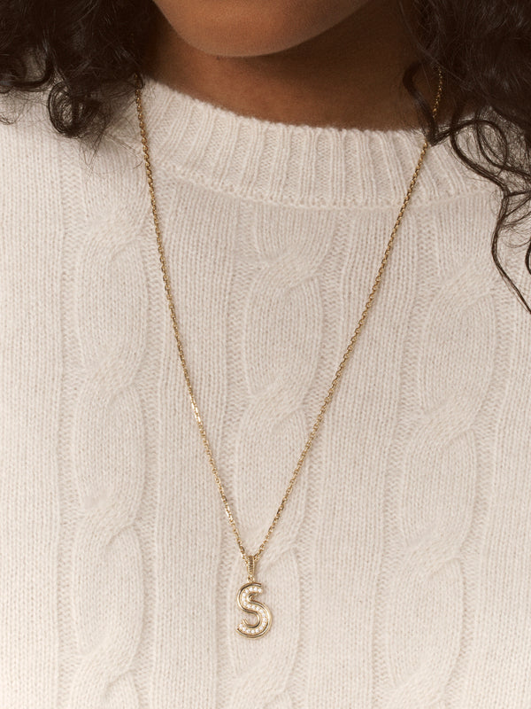 LETTRE ALPHA-EDGE PAVÉE S