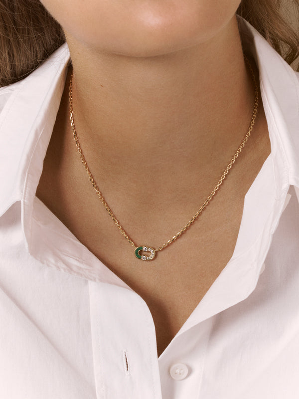 COLLIER MAGNETIC SEMI MALACHITE