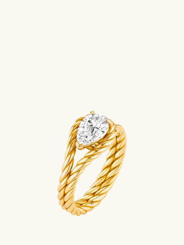 BAGUE NOEUD D'AMOUR POIRE 1,01CTS