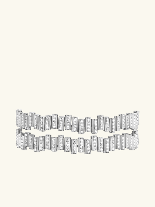 DOUBLE BRACELET EDGE FLOW PAVÉ