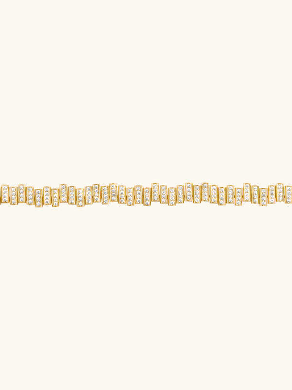 DOUBLE BRACELET EDGE FLOW PAVÉ