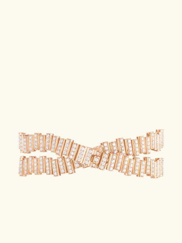 DOUBLE BRACELET EDGE FLOW PAVÉ