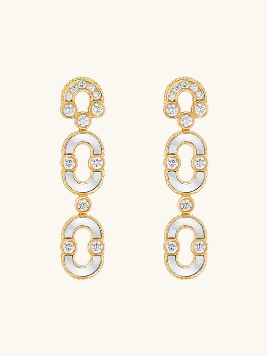 BOUCLES D'OREILLES MAGNETIC DUO NACRE