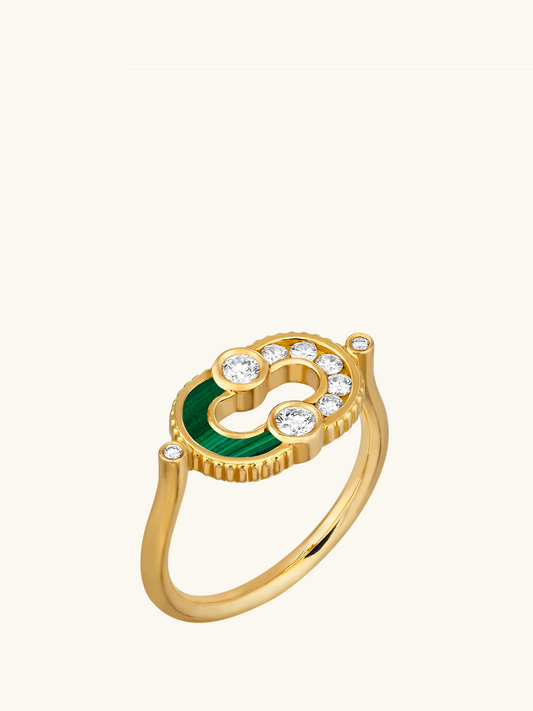 BAGUE MAGNETIC SEMI MALACHITE