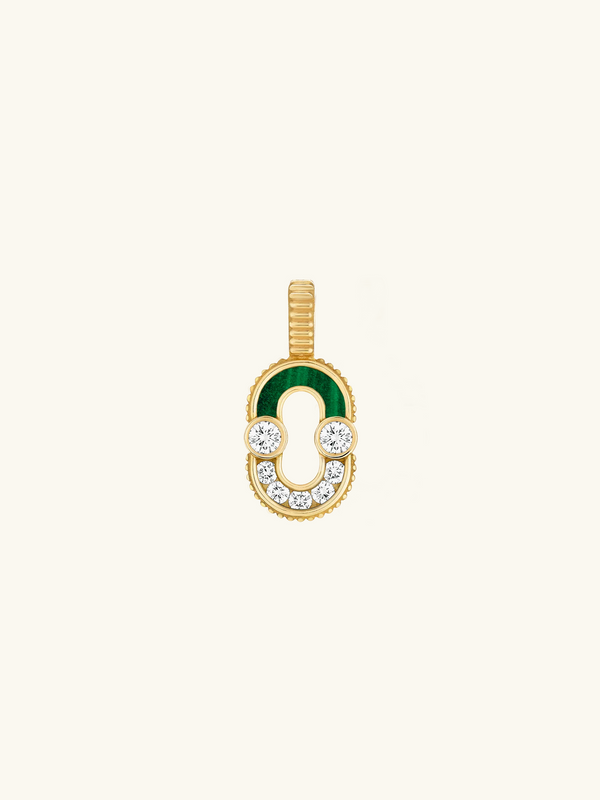PENDENTIF MAGNETIC SEMI MALACHITE