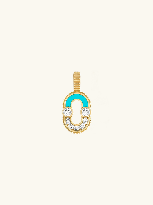 PENDENTIF MAGNETIC SEMI TURQUOISE