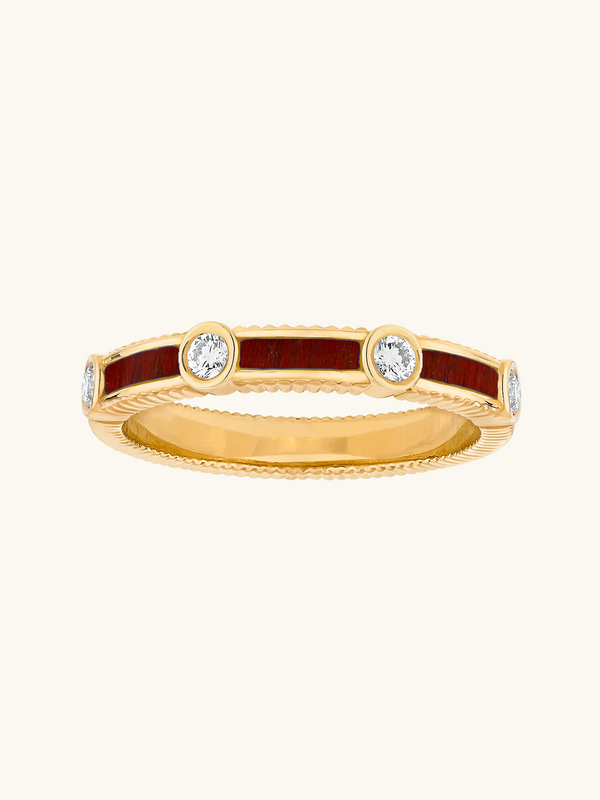 BAGUE RAYON OEIL DE TAUREAU ET DIAMANTS
