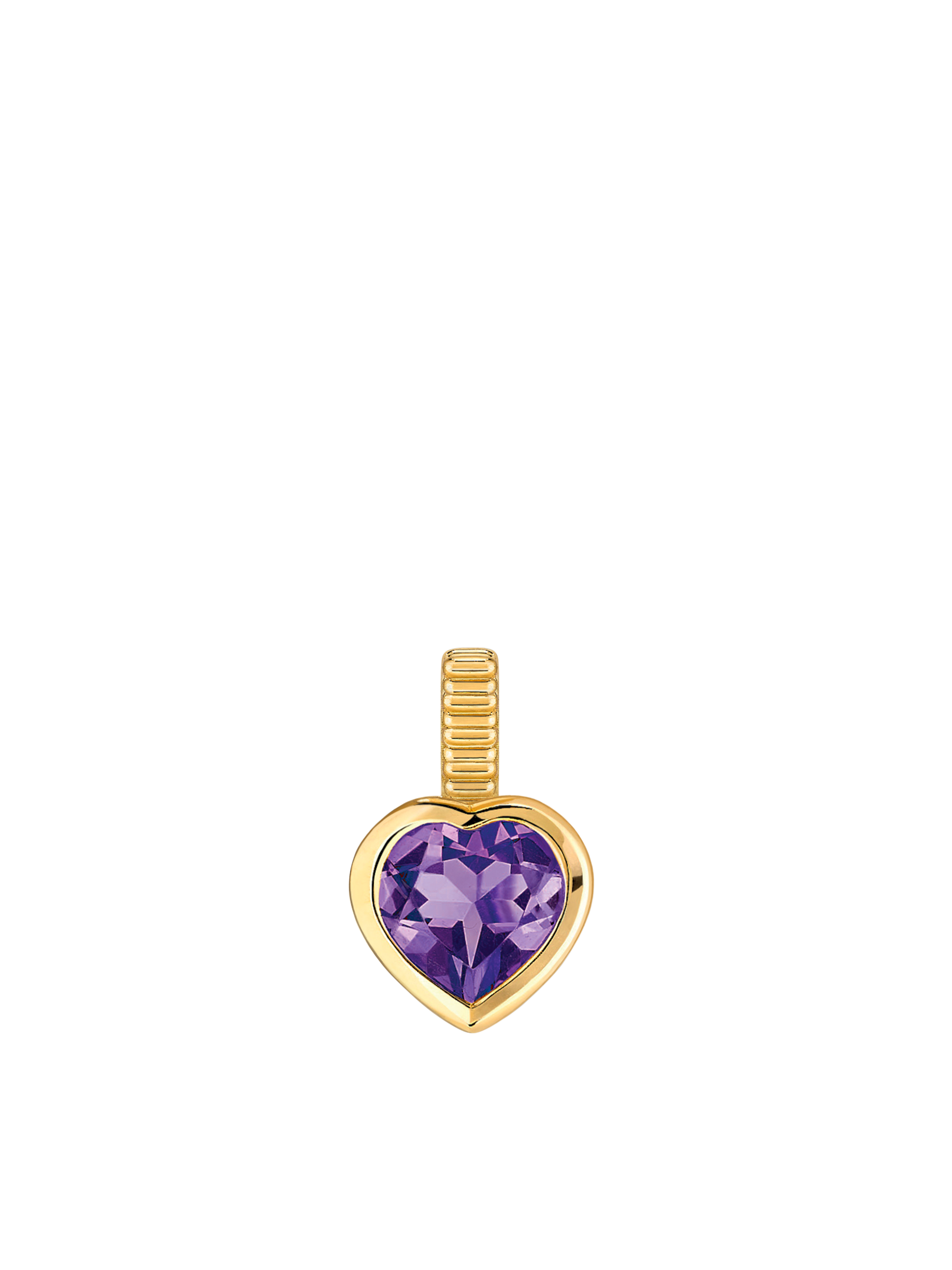 Amethyst cœur charm