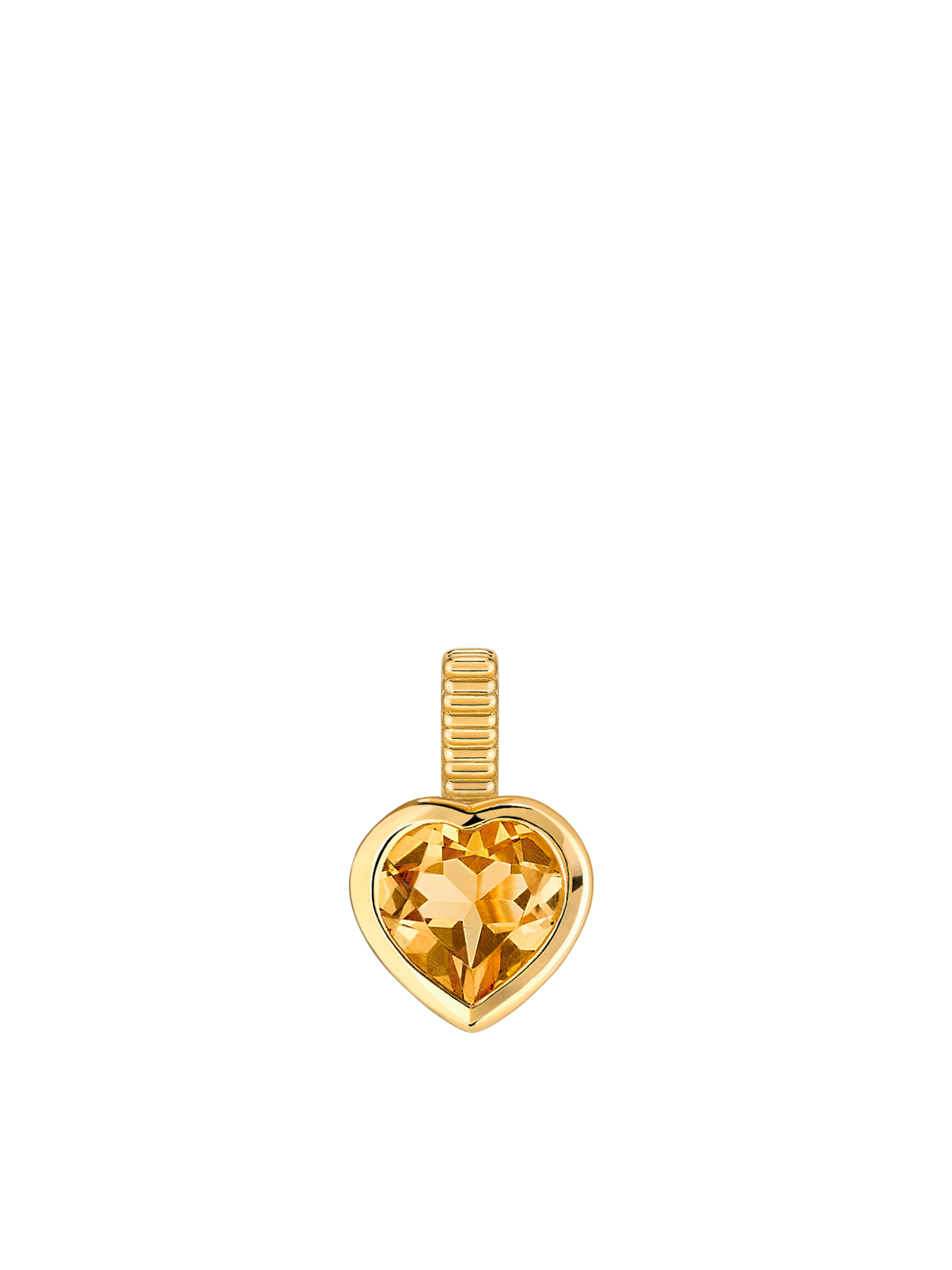 Charm cœur citrine