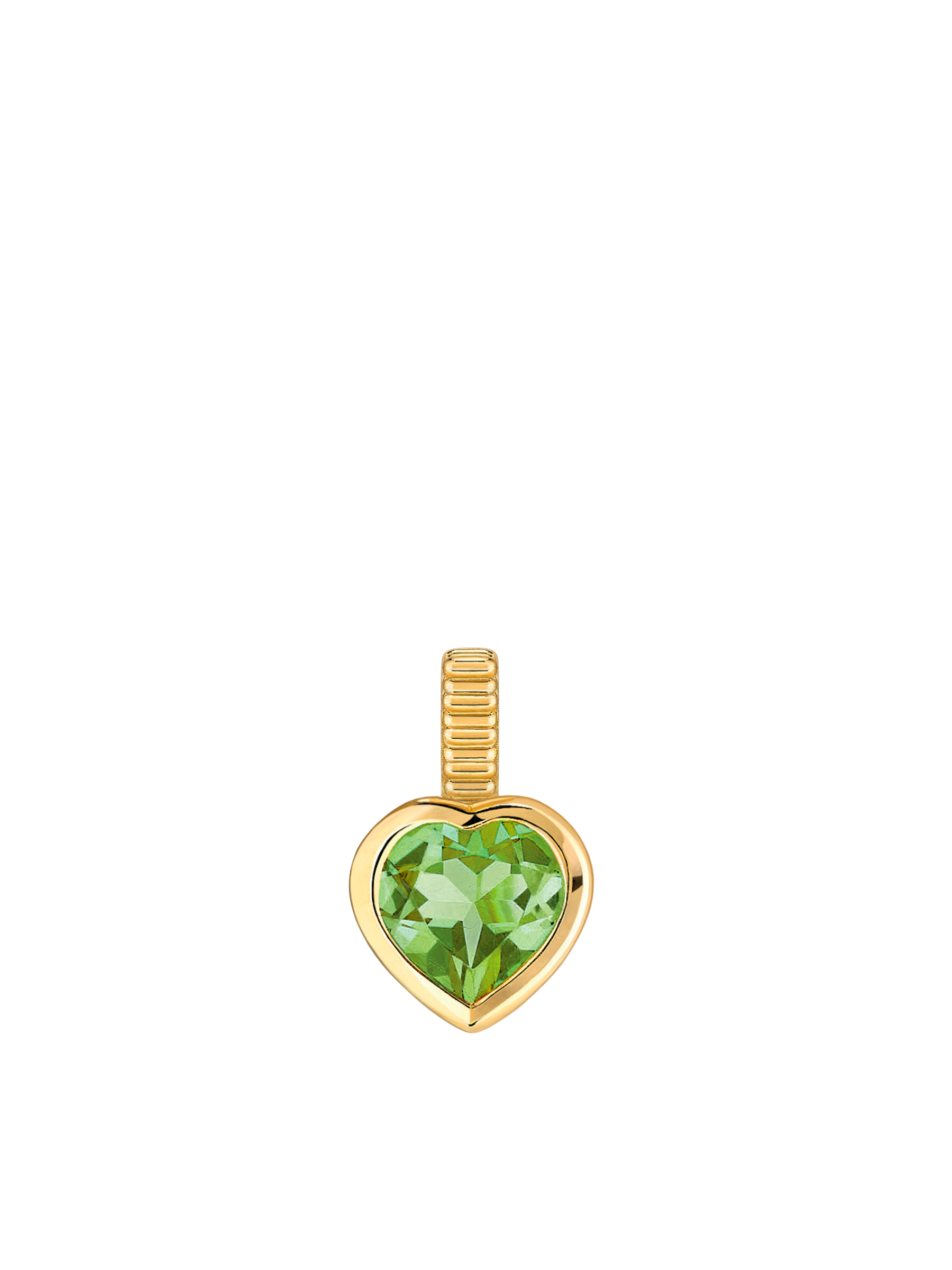 Peridot cœur charm