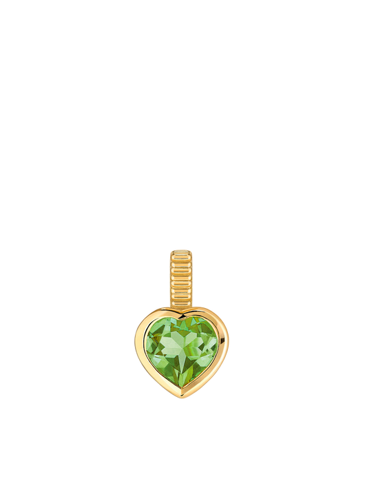 Peridot cœur charm