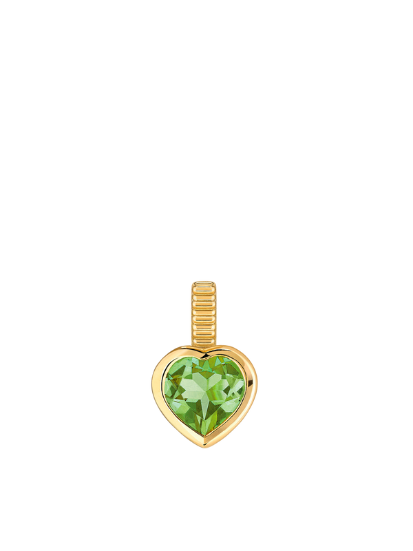 Peridot cœur charm