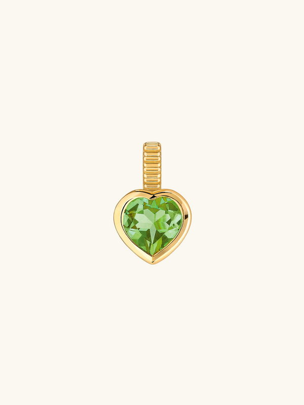 CHARM COEUR PÉRIDOT