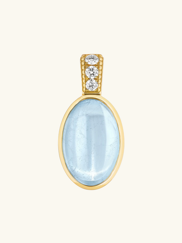 AQUAMARINE CABOCHON TALISMAN