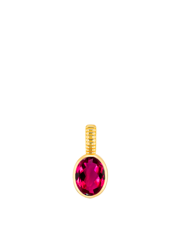 Rubellite charm