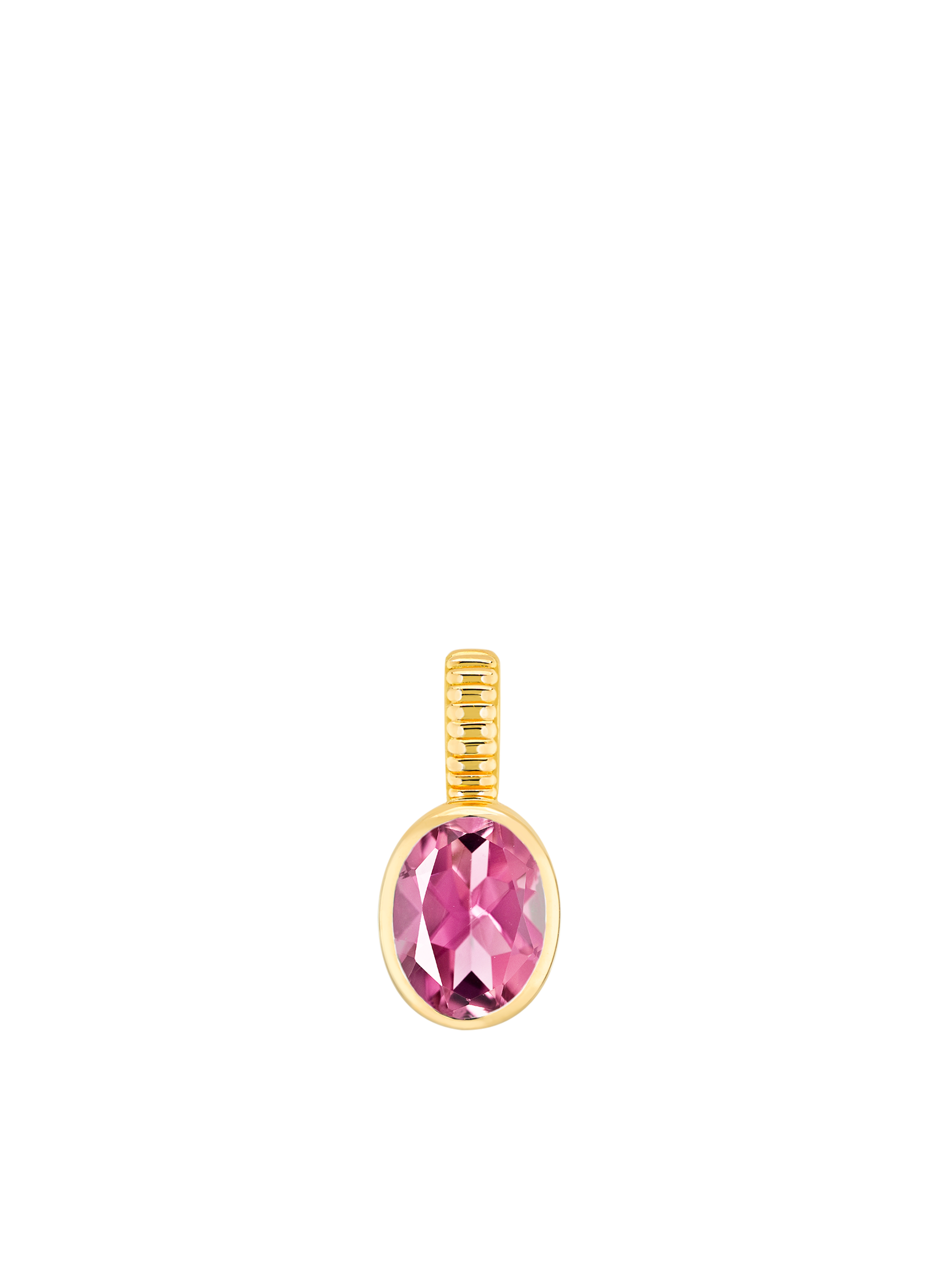 Pink tourmaline charm - October 