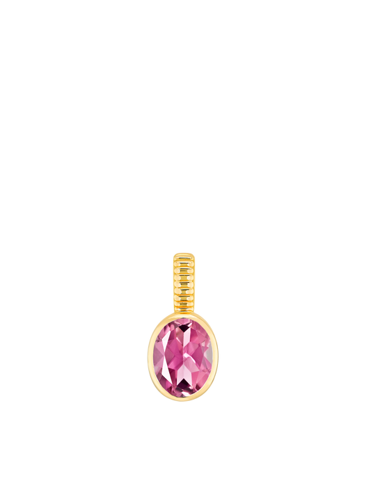 Pink tourmaline charm - October 